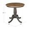International Concepts Round 30 in Round Top Pedestal Table, 29.1 inH, Hickory/Washed Coal, 30 W, 30 L, 29.1 in H, Wood K45-30RT - alternate 7